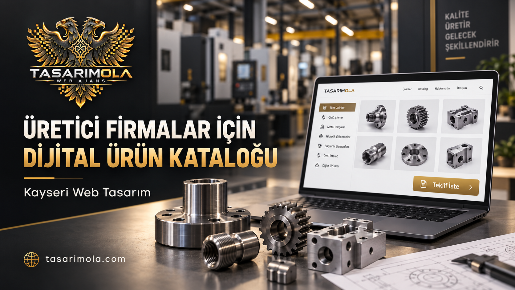 Kayseri Üretici Firmaları İçin Ürün Kataloğu ve Teklif Odaklı Web Sitesi