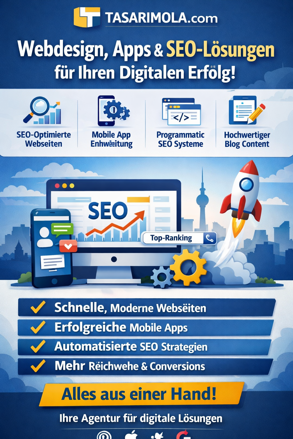 Almanya Pazarına Özel SEO Uyumlu Web Tasarım ve Mobil Uygulama Çözümleri
