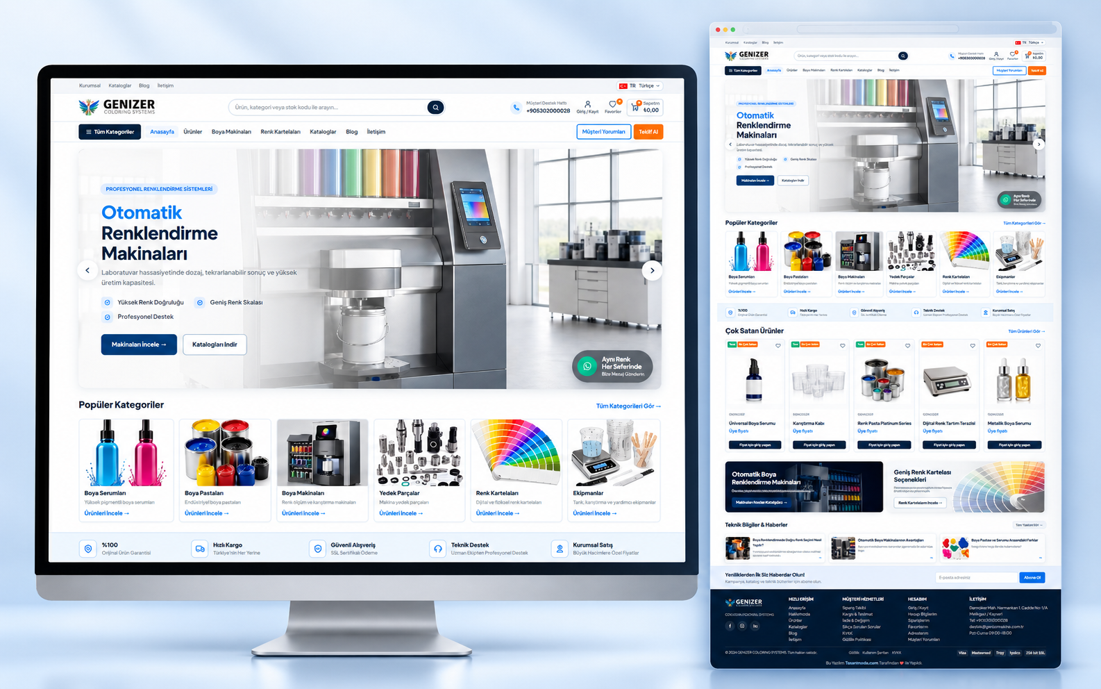 Genizer Makine E-Ticaret Web Tasarımı ve Özel Yazılım Projesi — 1